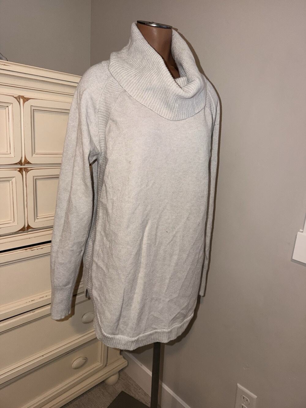 Cowl Neck Gray Sweater Women’s Size Large